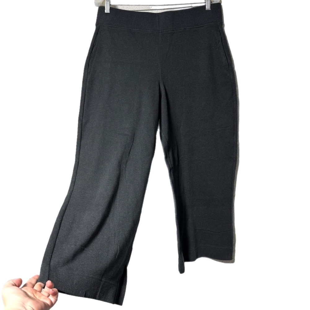 Pact Organic Cotton Ankle Wide Leg Sweatpants Charcoal Barrel Size L Lounge - Picture 2 of 9